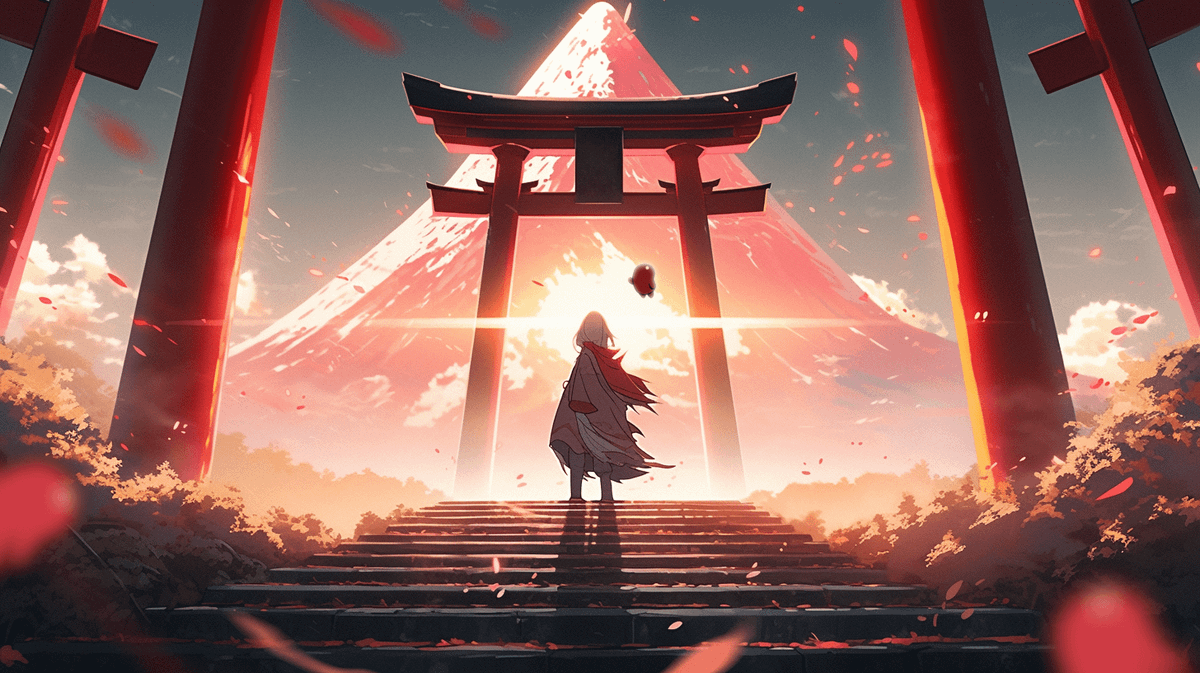[The Song of the Traveler II] 
- "Red Bean Ease Yearning"
The traveler reached her destination.From her pocket, she produced a red bean, giving it to the poet as a memento.

As the traveler faded, the poet looked at the red bean, illusions forming in his mind: