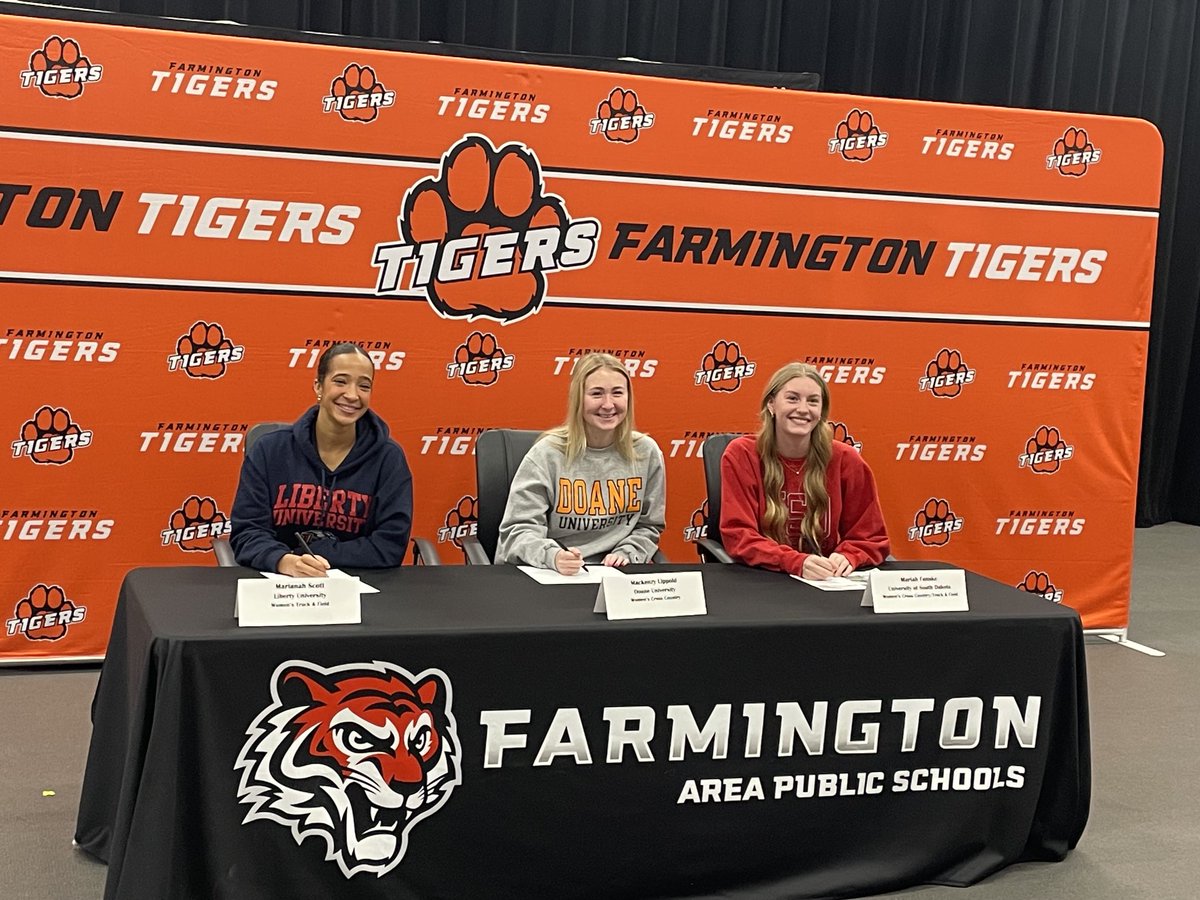 Adam Lippold (@adamlippoldxc) on Twitter photo Never will âŠ<a href="/FarmingtonHS_XC/">FHS Boys & Girls XC</a>â© have a trio like the âFreshiesâ. Mari, Mackenzy, and Mariah all signing their letters of intent this morning. They have been a large part of 6 section titles, 3 conference titles and 3 conference runner up finishes. Never will âŠ<a href="/FarmingtonHS_XC/">FHS Boys & Girls XC</a>â© have a trio like the âFreshiesâ. Mari, Mackenzy, and Mariah all signing their letters of intent this morning. They have been a large part of 6 section titles, 3 conference titles and 3 conference runner up finishes.