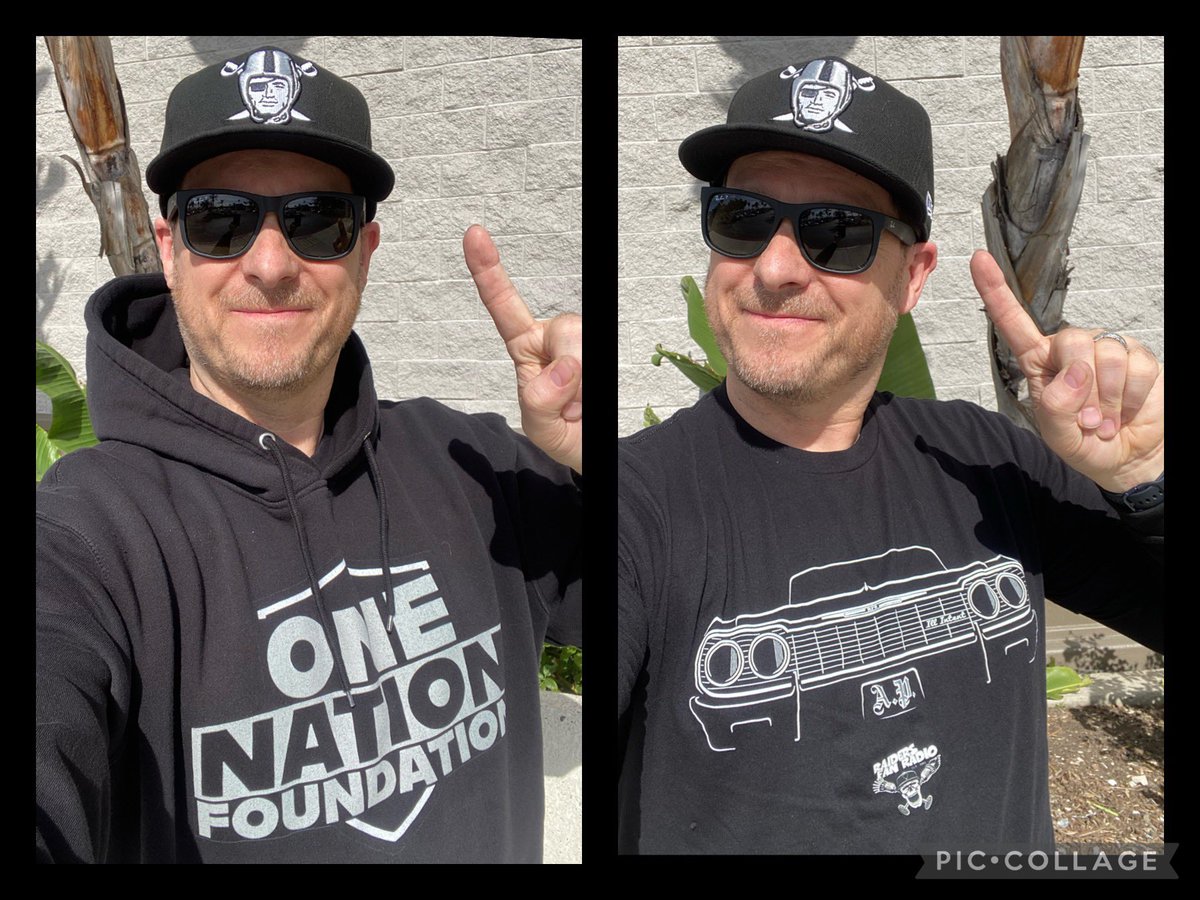 spartan_phoenix's tweet photo. Respect โ๐ผ to @RaidersFanRadio and their @onenationfdn for supporting @Raiders charities! Help support, buy #RaidersFanRadio merch at @TeePublic! Iโm rockin my #OneNationFoundation & #AntonioPierce inspired shirts! @_Murf @_SwagJeff @hey_itsmichelle @paulpf66 @LVGully @MoeMoton https://t.co/qC19DU1b6O