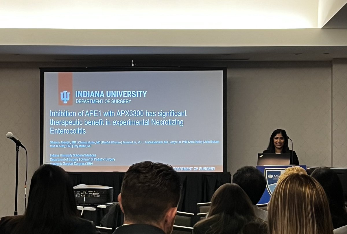 Great morning for @IU_PedSurg at #ASC2024 with presentations by @DocKmano @DrJasmine_MD and @sharonj077 from the #MarkelLab focusing on understanding potential ways of treating Necrotizing Enterocolitis