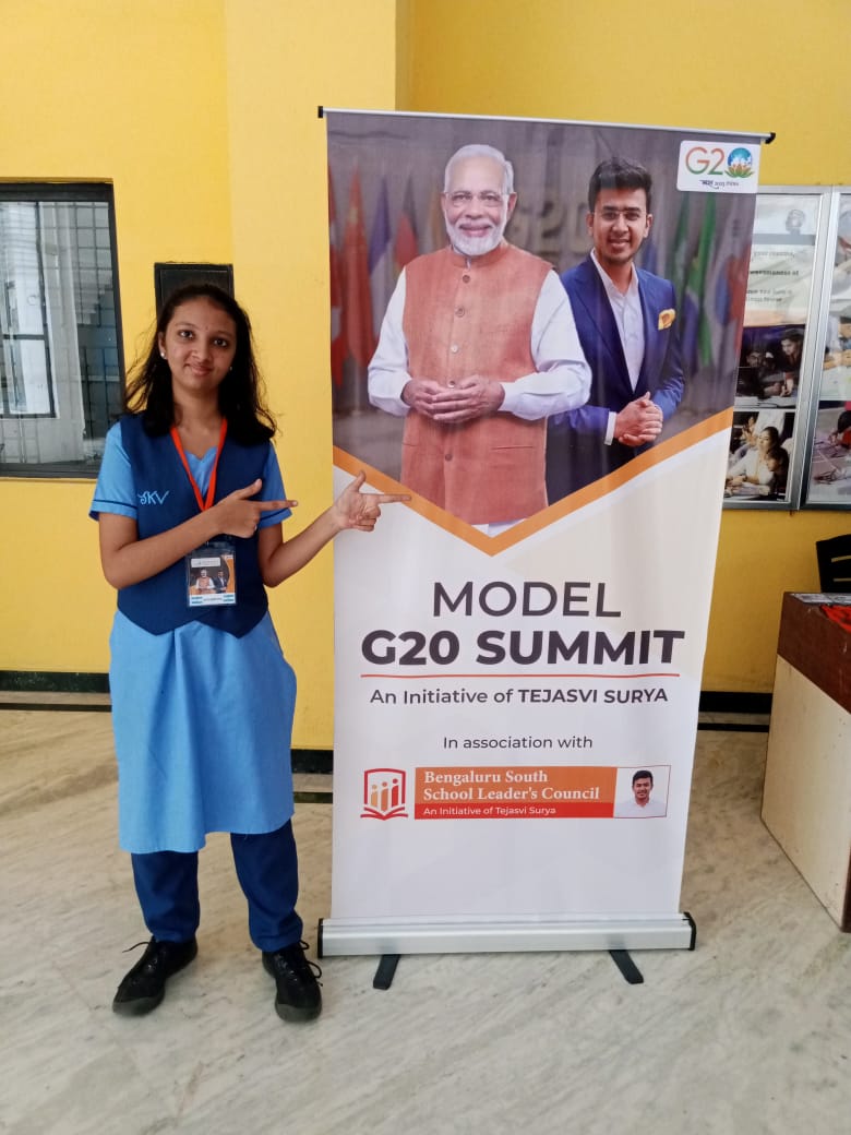 sanjayappannaik's tweet image. Namaste @Sanju_Verma_ ji, my daughter Sinchana participated in Model G20 Summit held in Bangalore, her team represented Argentina and she stood 2nd in the debate competition. She was presented with the book The Modi Gambit written by you, will read it.