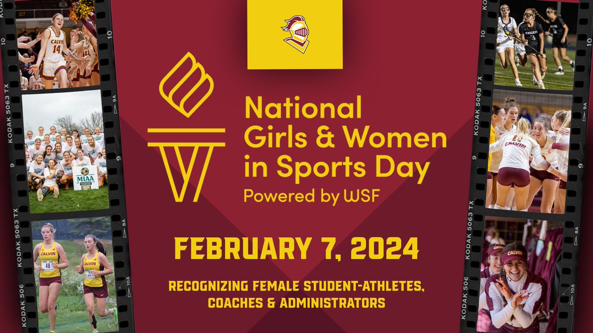 CalvinKnights's tweet photo. Today and everyday, we celebrate the incredible athletes, dedicated coaches, and visionary administrators who make our women's sports programs shine! ✨ Happy National Girls &amp; Women in Sports Day! #NGWSD #GoCalvin https://t.co/2OhPofR37x