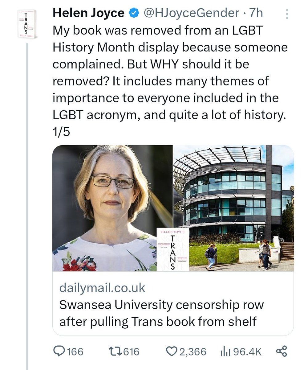 My book calling to reduce the number of trans people because I consider them a huge problem to a sane world wasn't included in #LGBTHistoryMonth?! What?!