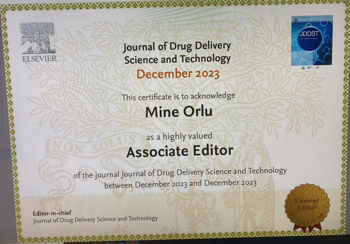 Honoured and pleased to join esteemed Journal of Drug Delivery Science and Technology as Associate Editor! Look forward to contributing to the ongoing success of #JDDST and working with our wonderful Journal Editorial team !