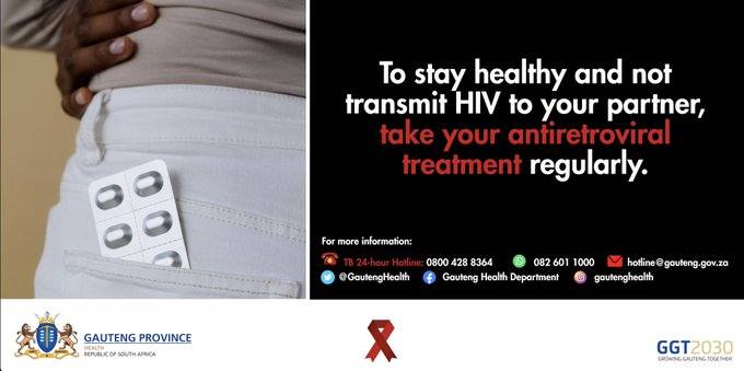 By taking your antiretroviral (ARVs) every day, as prescribed can lead to undetectable viral laod, as well as minimise the risk of transmitting HIV to your partner #ChekaImpilo