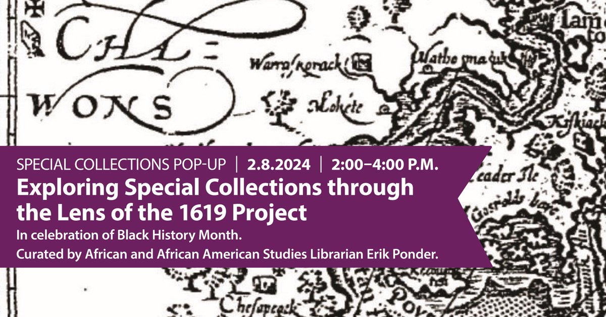 msulibraries's tweet photo. Join us TODAY in the Main Library from 2 p.m. to 4 p.m. for a @msuspecialcollections Pop-Up: Exploring Special Collections through the Lens of the 1619 Project. #MSULibraries #SPCPopUp https://t.co/6sbZUOpnAa