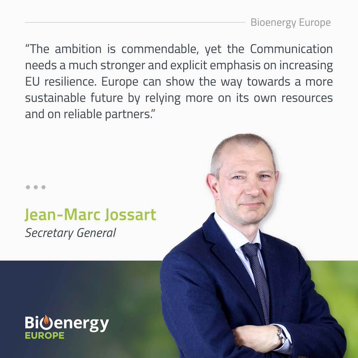 bioenergyEU's tweet photo. A clear path towards Europe’s #resilience is needed in the @EU_Commission #2040Target
Bioenergy technologies are manufactured in the 🇪🇺 and use primarily local resources, making #bioenergy indispensable for Europe’s resilience.
Read more here 🔗 https://t.co/XakZjaR3qe https://t.co/id2QnNlEqG