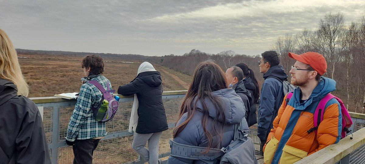 @YSJGeography students on #Hatfield Moors SSSI #Doncaster surveying the damaged landscape wrought by #peat extraction & understanding the involvement of local communities & historic eco-warriors like WB trying to protect them from horticulture industry @YSJHUM #HumberheadLevels