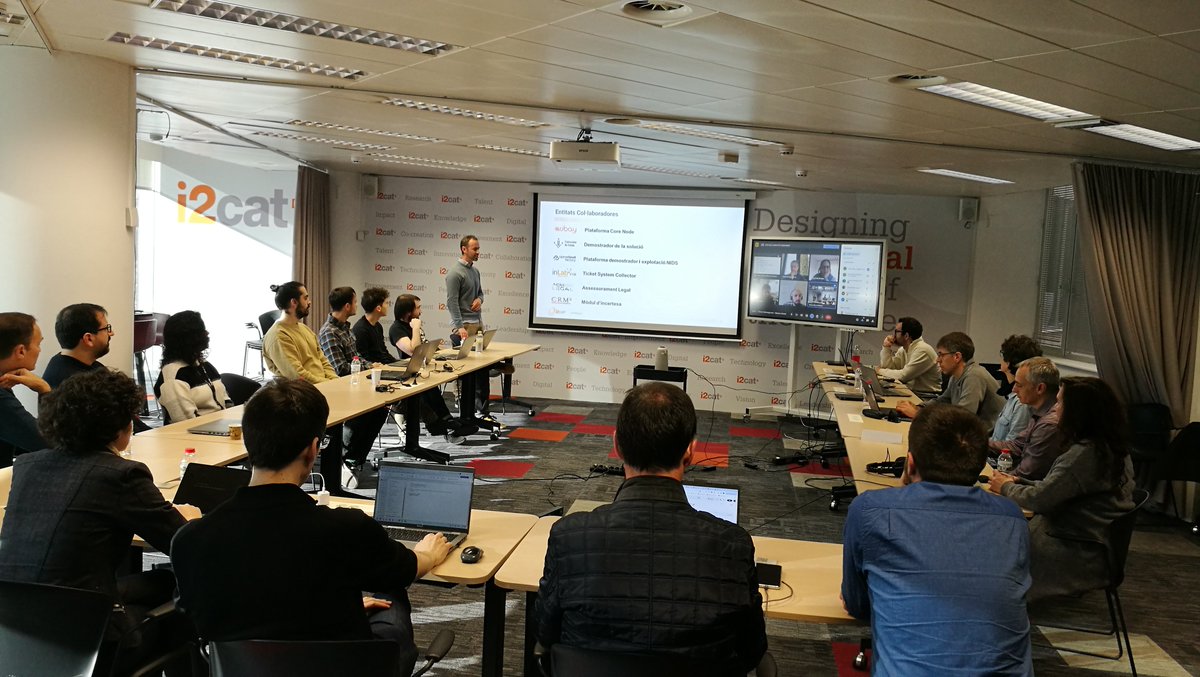 i2CAT's tweet photo. 👾 Ahir es va presentar a les oficines d'#i2CAT el prototip preventUEBA, emmarcat en el projecte de #TDACyber, davant el #TDA Cyber Advisory Board meeting.
ℹ️ La solució #OpenUEBA (Open User and Entity Behaviour Analytics), desenvolupa un motor de IA que permet la ingesta automàtica de logs heterogenis d’entitats i usuaris amb la finalitat de definir patrons de comportament a la xarxa i poder calcular l’exposició davant amenaces específiques.
➡️ https://t.co/8MEXhkXHhw