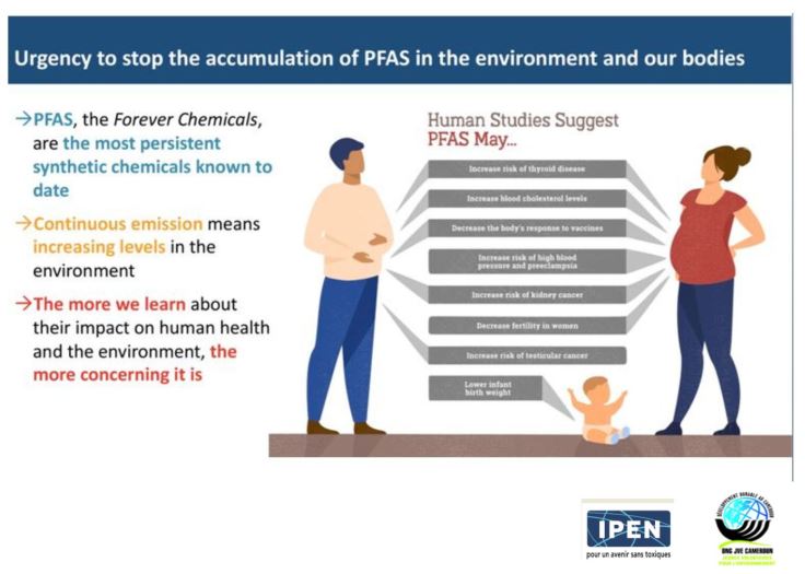 Let's take action before it's too late. ❌ the use of PFAS in our day to day life.
<a href="/IPEN_AF/">IPEN Afrique Francophone</a> <a href="/kuepouo/">CREPD</a> <a href="/OMSInt/">OMS International</a> <a href="/Minepded1/">Minepded</a> 
<a href="/bsdkrs/">Blondel Silenou</a> 
<a href="/AchilleNgakeng/">ngakeng achille</a> 
<a href="/LMakamgue3639/">Eveline Lucresse MAKAMGUE KANA</a>
