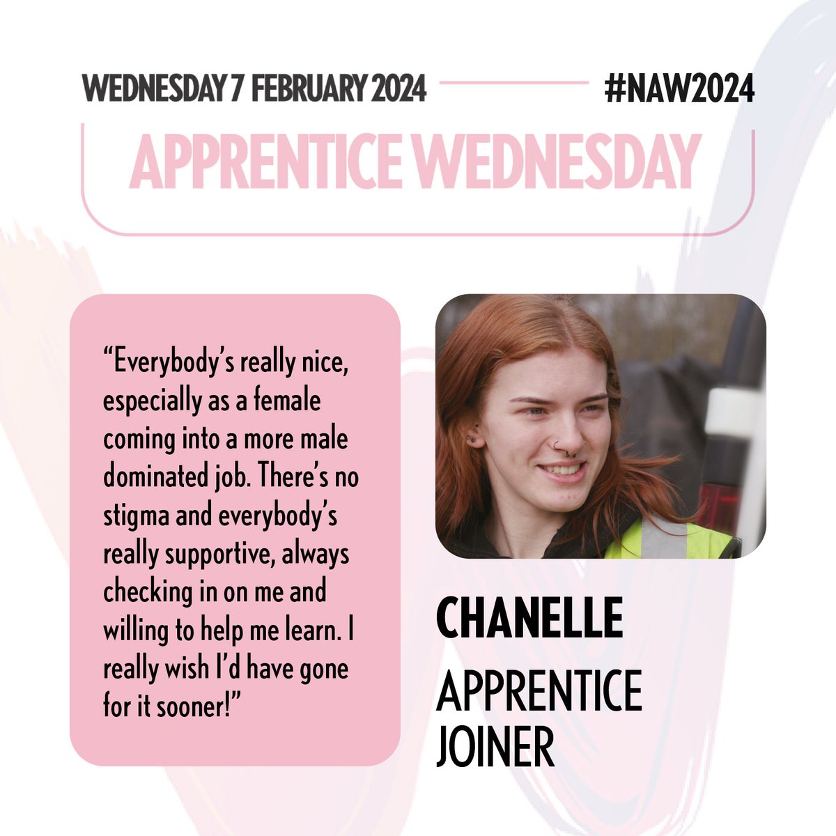 What’s to love about being an apprentice in Wythenshawe? Apprentice joiner Chanelle, lets us know what it’s like to work with @ConnellyLtd #NAW2024 #SkillsForLife #WomenInTrades @ConnellyLtd