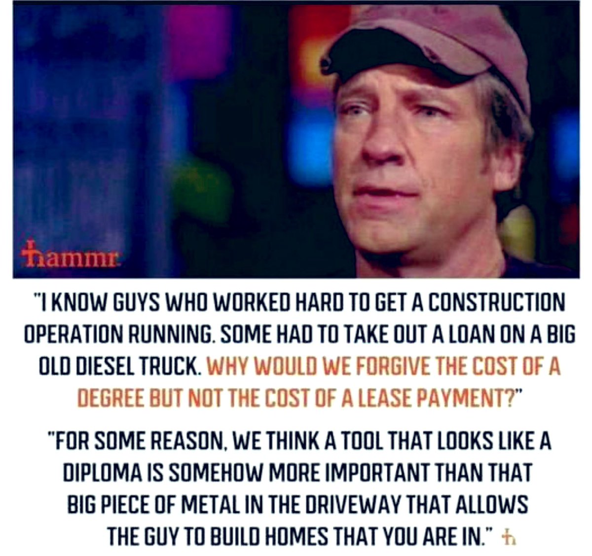 Who agrees with Mike Rowe? 🙋‍♂️ I certainly do!