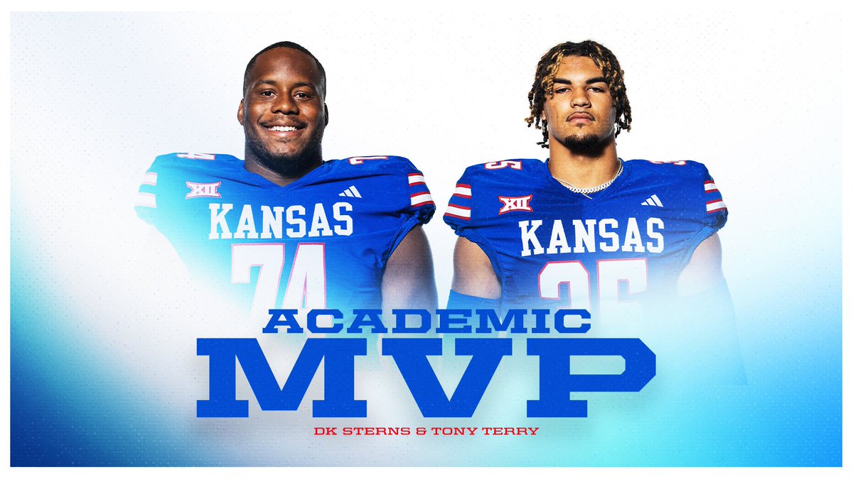 KU_Football's tweet photo. Academic MVPs of the Week:
@DekedrickSterns 
@TR3_5IVE_ https://t.co/VL2M7TLKbb