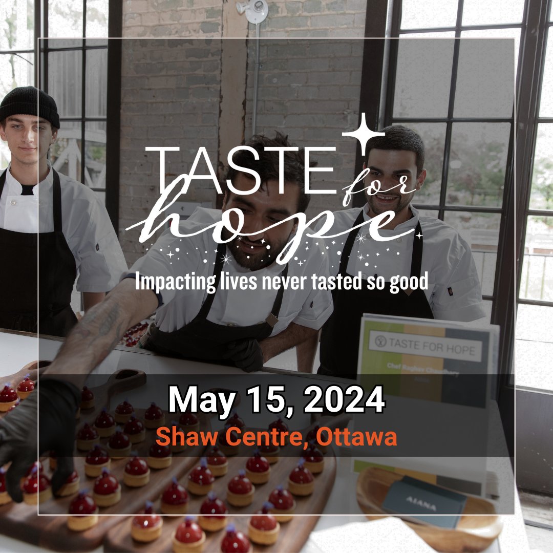 Taste for Hope 2024!

Indulge in the best that Ottawa’s top chefs and beverage partners have to offer.

Connect with friends and colleagues. Join us on May 15th to support the Shepherds of Good Hope.🥂 

#TasteforHope2024 #T4H2024