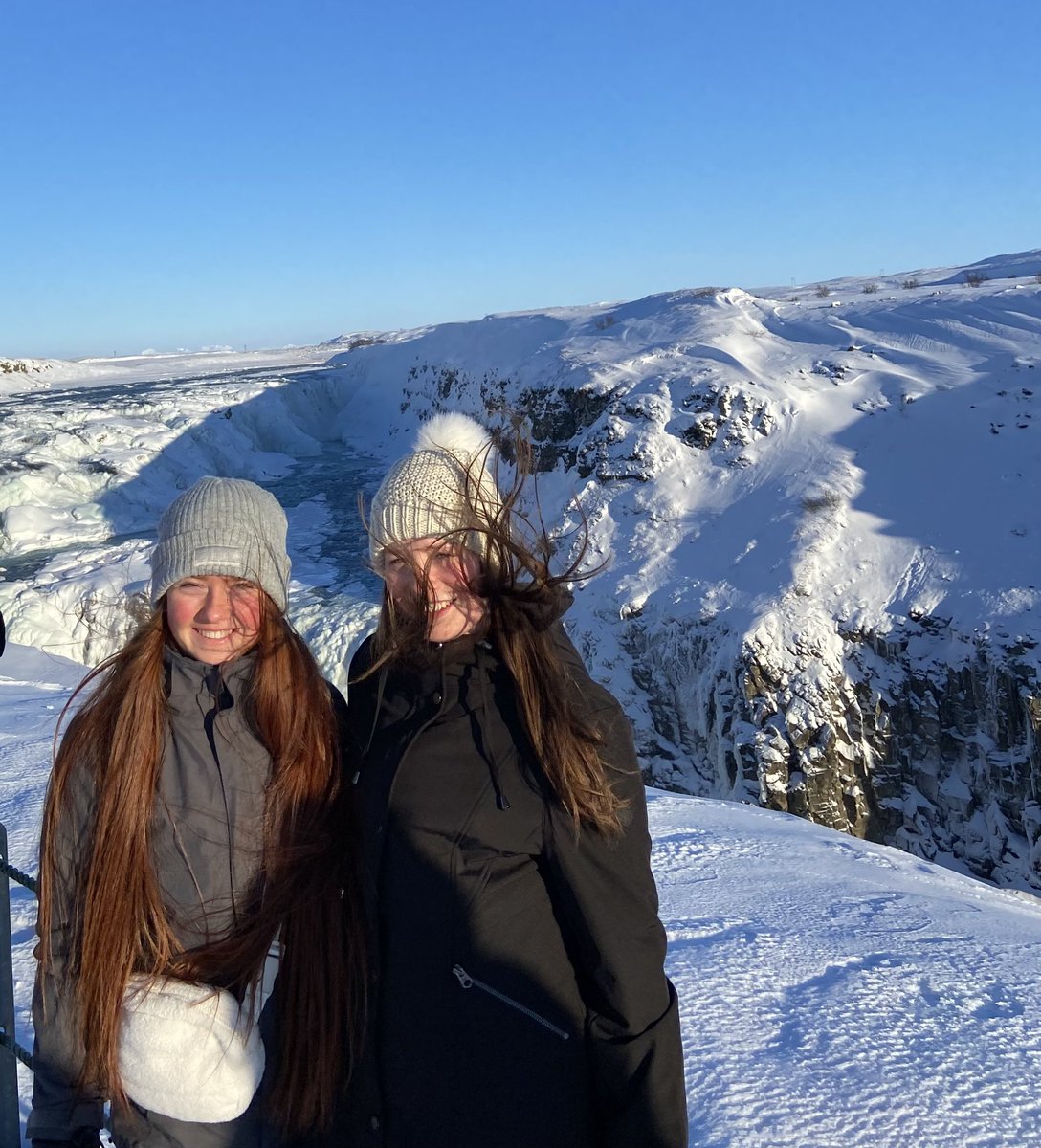HSofG's tweet photo. Appreciating the wind chill factor up at Gullfoss #HSOGGeography #HSOGIceland https://t.co/5UZ39odwM0