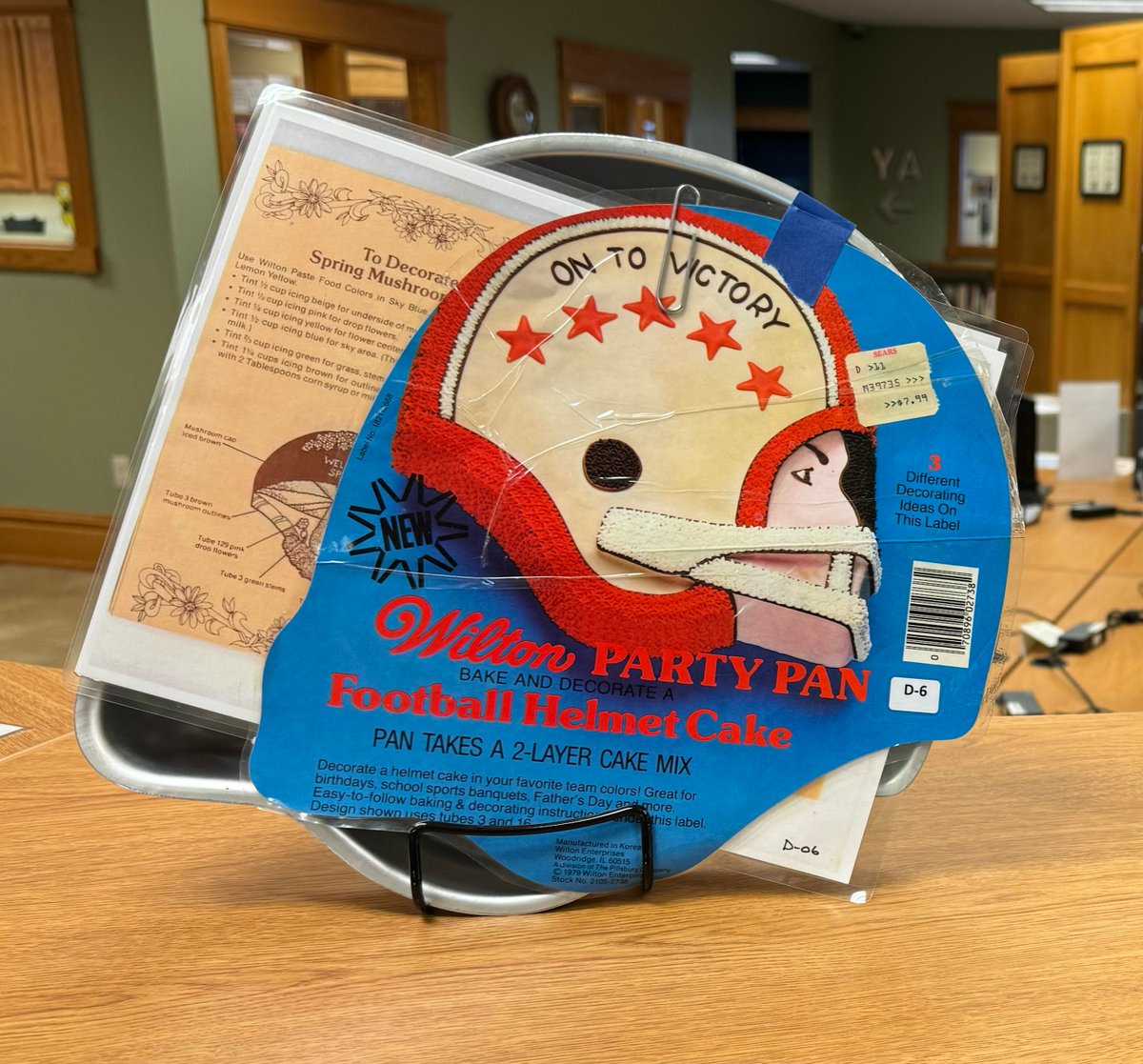 Did you know we have close to 60 Wilton cake pans available to checkout? This football-themed pan might be helpful for Super Bowl party planning!