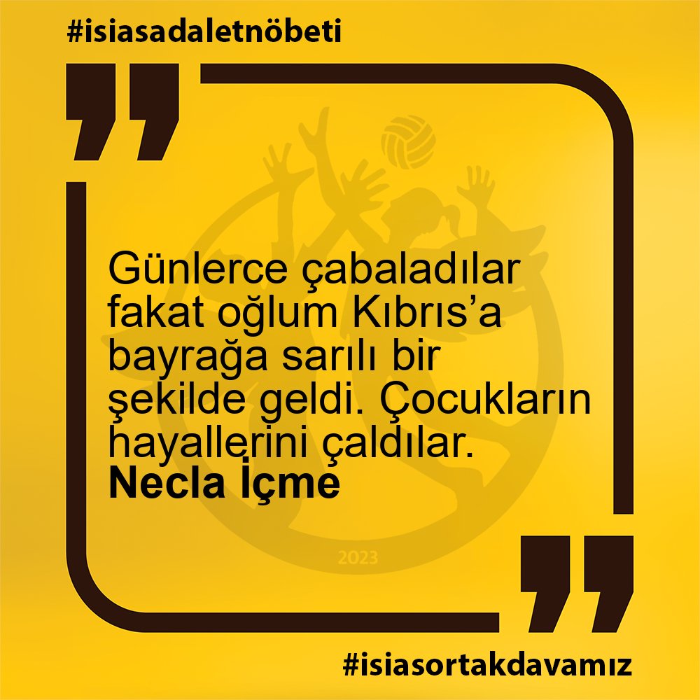 Necla İçme - Günlerce çabaladılar fakat oğlum Kıbrıs’a bayrağa sarılı bir şekilde geldi. Çocukların hayallerini çaldılar.

#isiasadaletnöbeti
#isiasortakdavamız
#isiasolasıkast
#isiasemsaldavaolacak