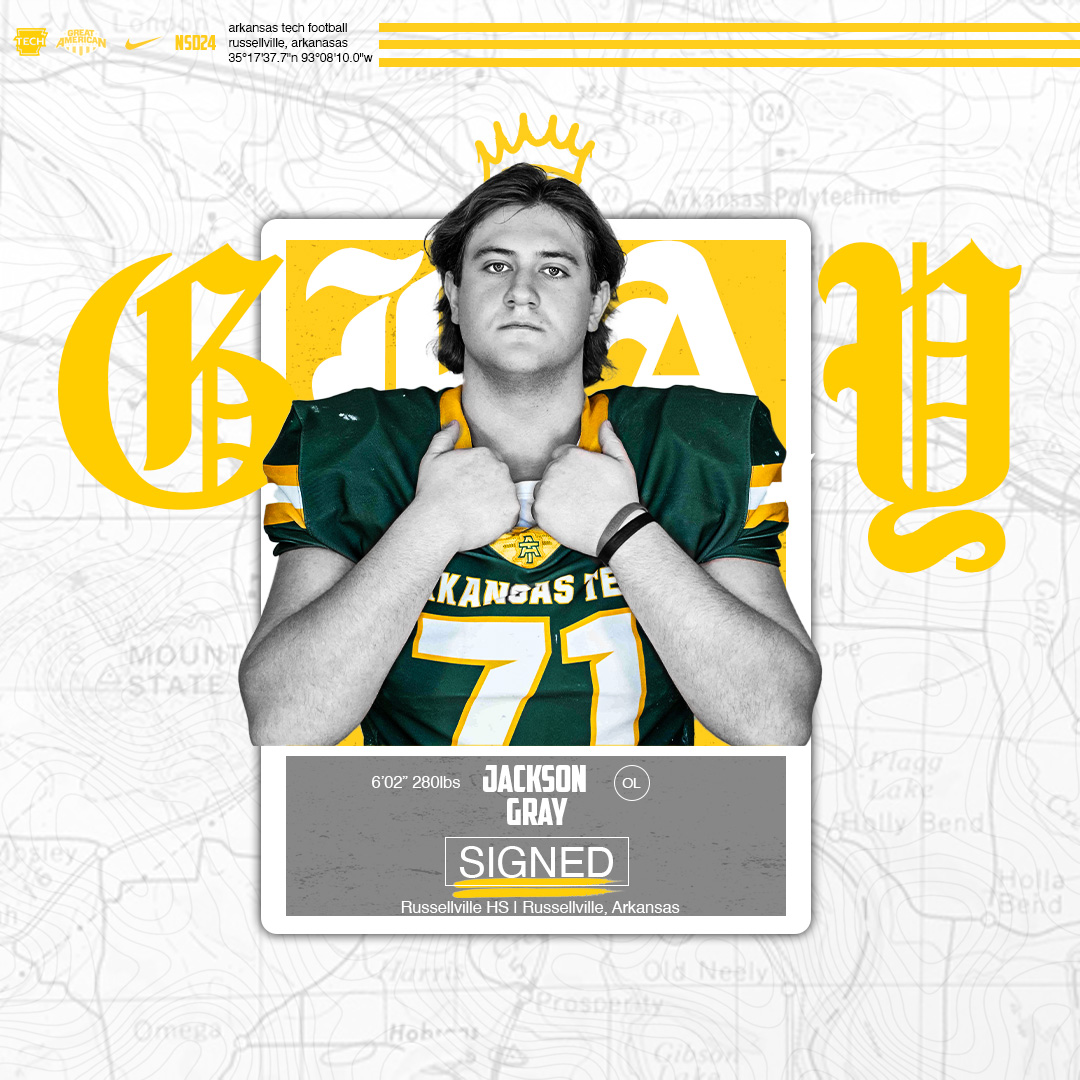 Look who's staying home to put in work in the trenches for @ATUFOOTBALL!

Join us in welcoming Jackson Gray!

OL | 6-2 | 280

🏈 <a href="/Jackson_71_Gray/">Jackson Gray</a>

#FightOn | #LinkItUp | #NSD24