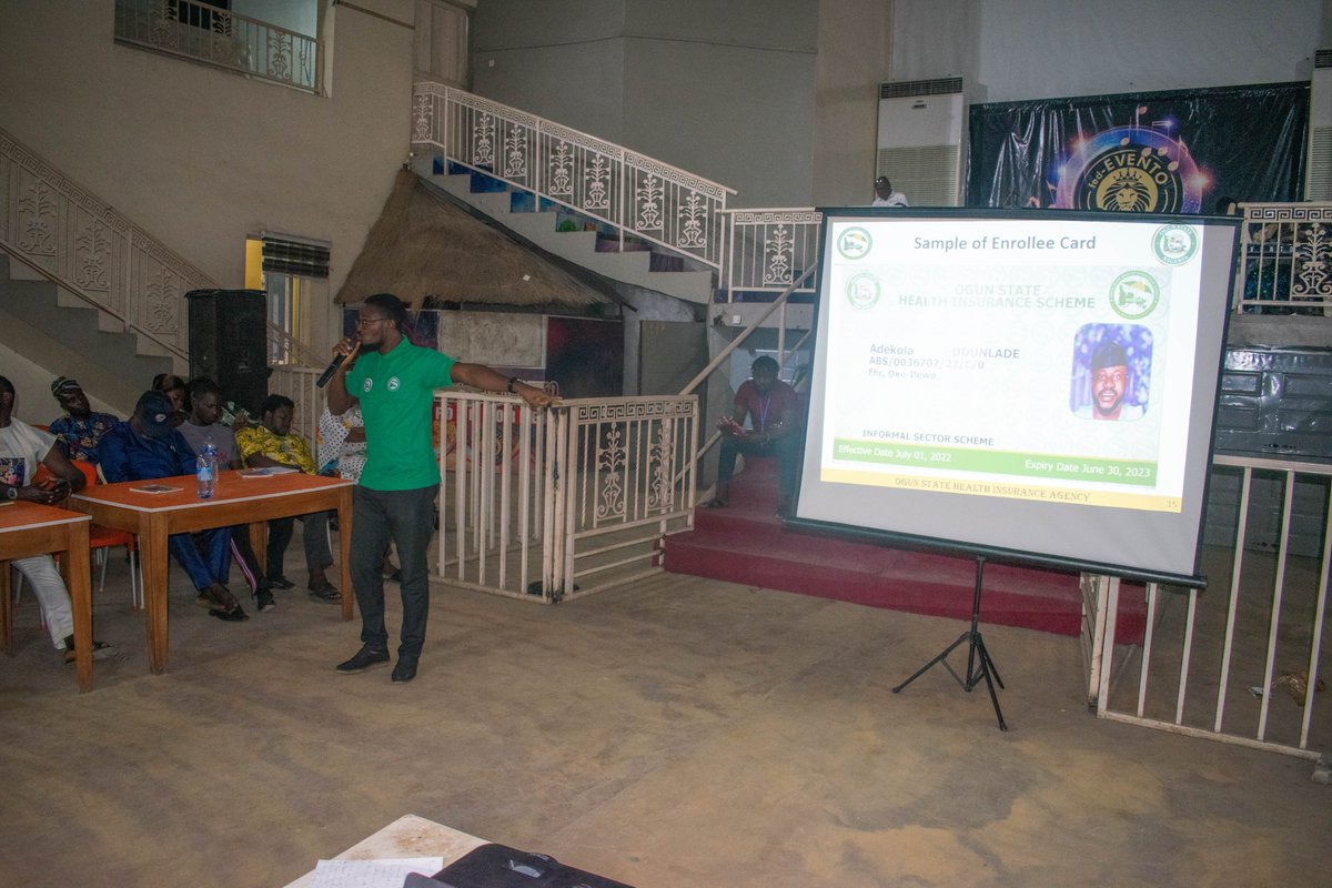 Sensitization visit to Theatre Arts Practitioners of Nigeria (TAPAN), highlighting the need for all members of the association to be on board as regard their health #theaterart #health #healthinsurance #ogshia @dr_tomicoker @afolabidosunmuo @OGSG_Official @linkOGUN