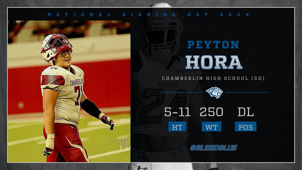 DWTigerFB's tweet photo. This guy is going to be a problem for opposing O-lines

@peytonhora1 is dual-sport athlete and lettered in football and track his senior year. Hora had 4 sacks and 2 FFs in his final season for Chamberlin. He was a member of the NHS and was named Academic All-State. 

#BleedBlue https://t.co/RsrtheUqjf