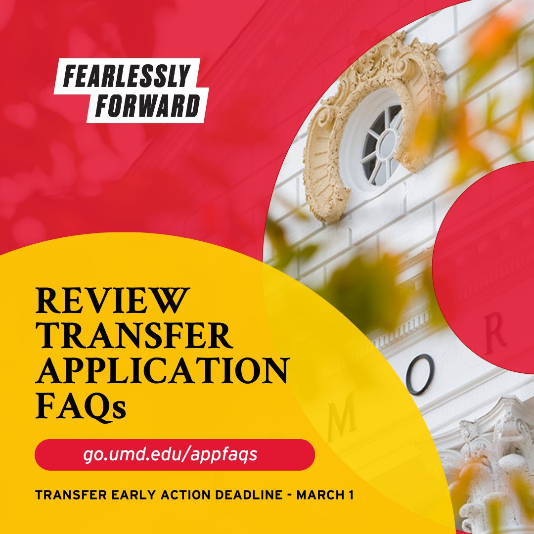 Check out our Application FAQs for #TransferTerps for any last-minute questions as you wrap up your application for the March 1 early action deadline! go.umd.edu/appfaqs #BeATerp