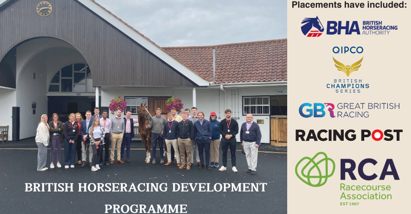 careersinracing's tweet photo. The British Horseracing Development Programme could be for you!😁

👉 Free 2-week residential induction in Newmarket!
👉 Packed with tours, lectures and visits!
👉 A work placement with a great company!

Many of the programme’s alumni have established careers in the industry!🏇