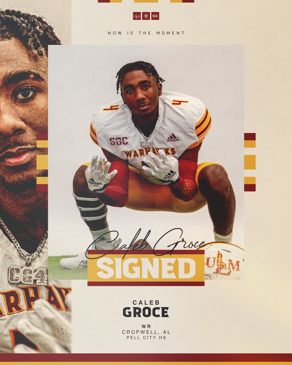 ✍️ 𝓢𝓘𝓖𝓝𝓔𝓓 Welcome to the Warhawk family, @caleb_groce05 #NSD24