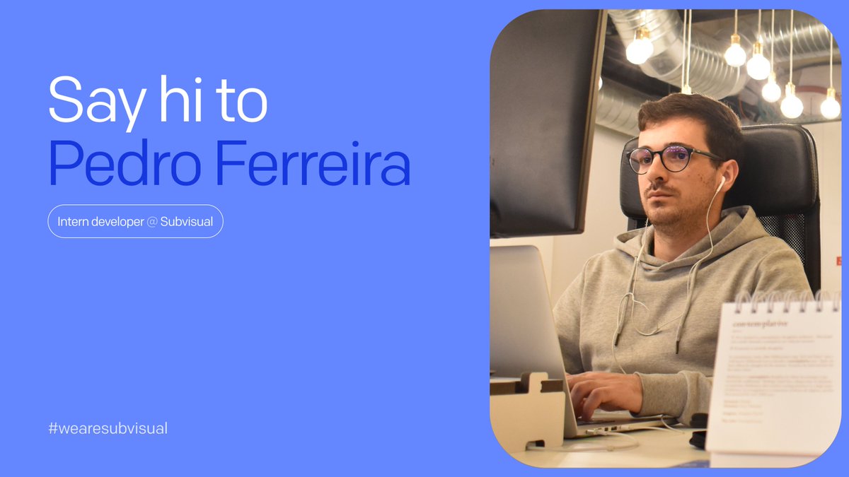 subvisual's tweet image. Welcome, Pedro Ferreira! After the 10-week apprenticeship program through #subvisualacademy, he joined the Subvisual Team as an intern developer. He can explore his professional interests here, including Blockchain, AI, and Distributed Systems. Wish him luck. 🍀 

#wearesubvisual