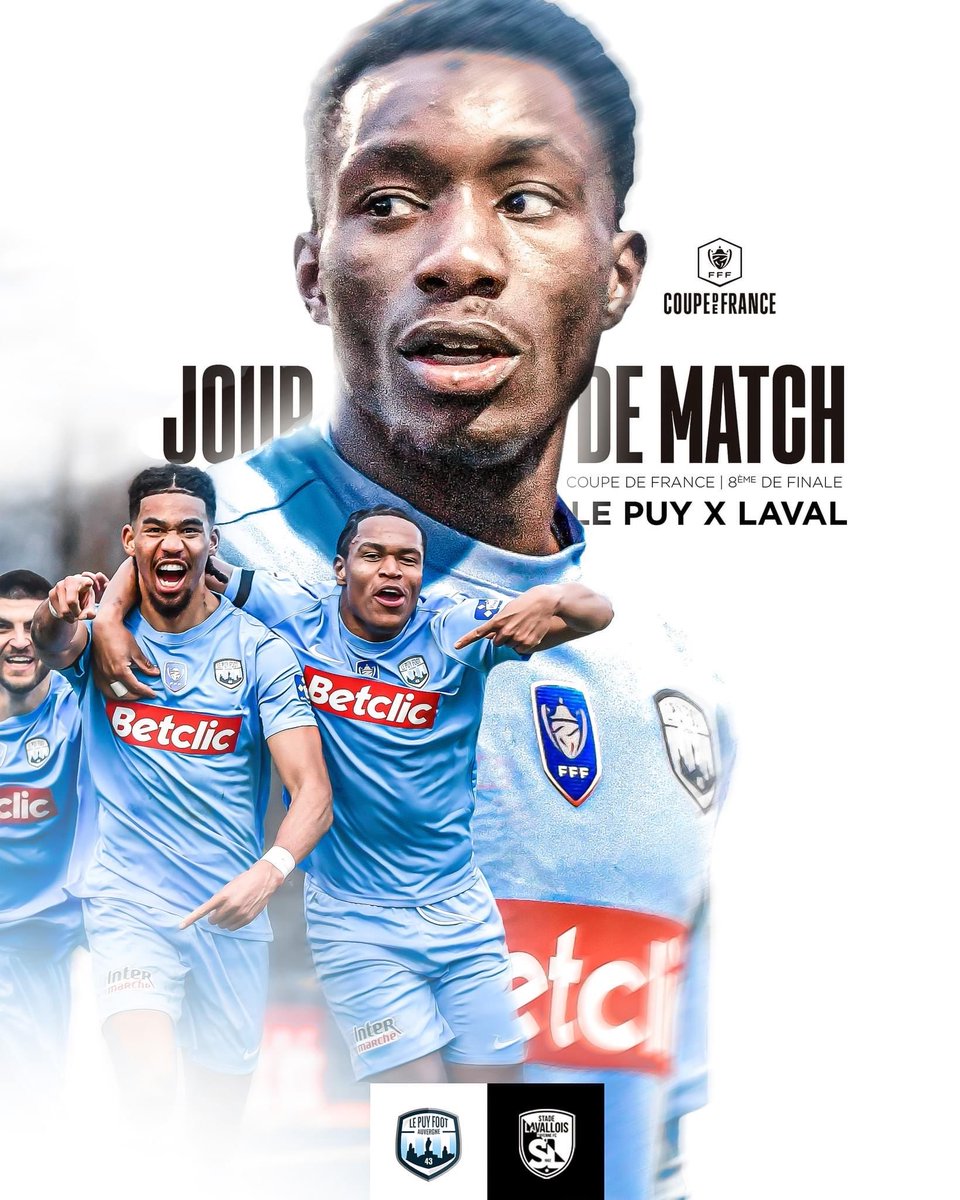 La magie de la coupe de France  ! #lepuyenvelay ce soir en huitièmes de finale de la #coupedefrance . Ici c'est le Velay ! ✌🏽