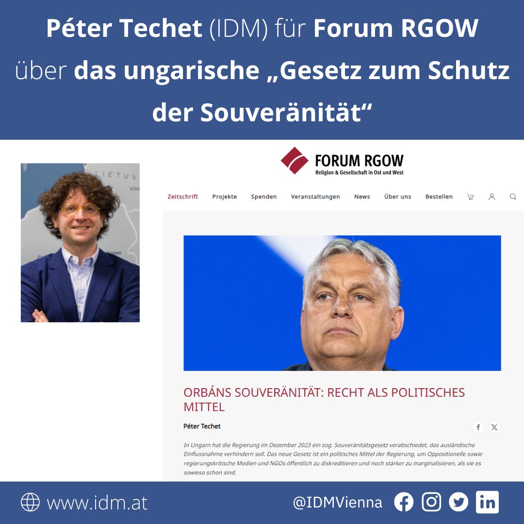IDMVienna's tweet photo. 📢IDM Newsroom 

▶ @Neubac für @puls24news über die EU-Unterstützung für die Ukraine🇺🇦
▶ @PTechet für @Forum_RGOW über das ungarische „Gesetz zum Schutz der Souveränität“🇭🇺
(1/2) https://t.co/INgjFM9gln