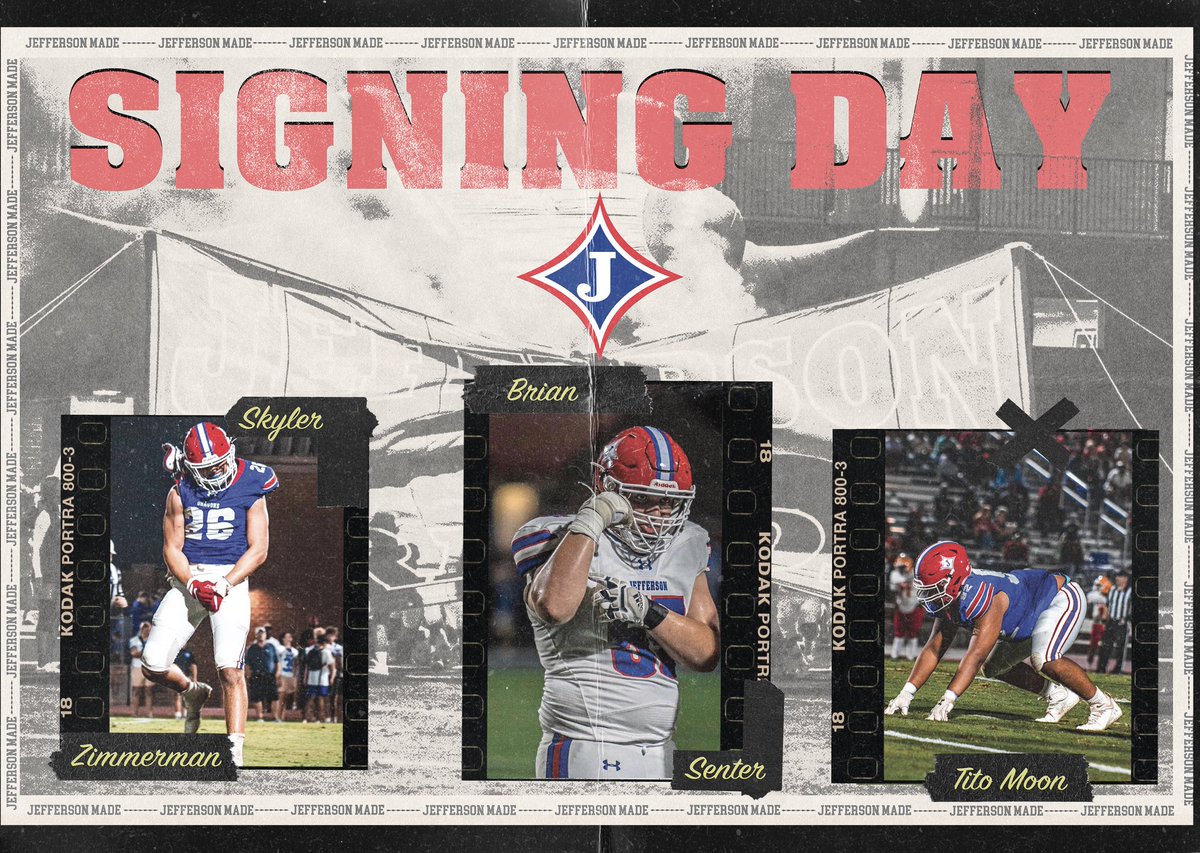 Signed
Sealed 
Delivered

Congratulations to our Dragons for signing their National Letter of Intent!

Skyler Zimmerman - West Georgia
Brian Senter - Troy
Tito Moon - LaGrange College 

#JeffersonMade