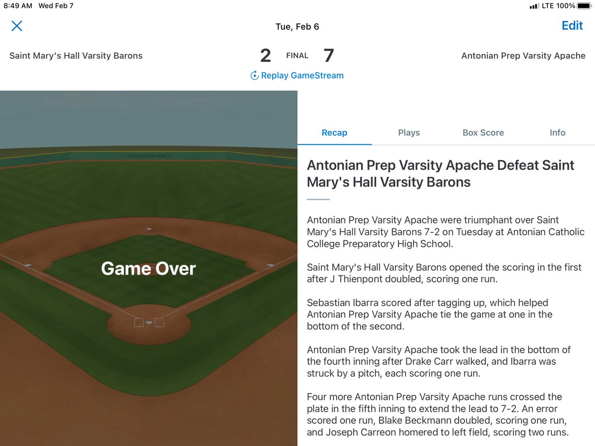 Antonian Baseball ⚾️ tweet media