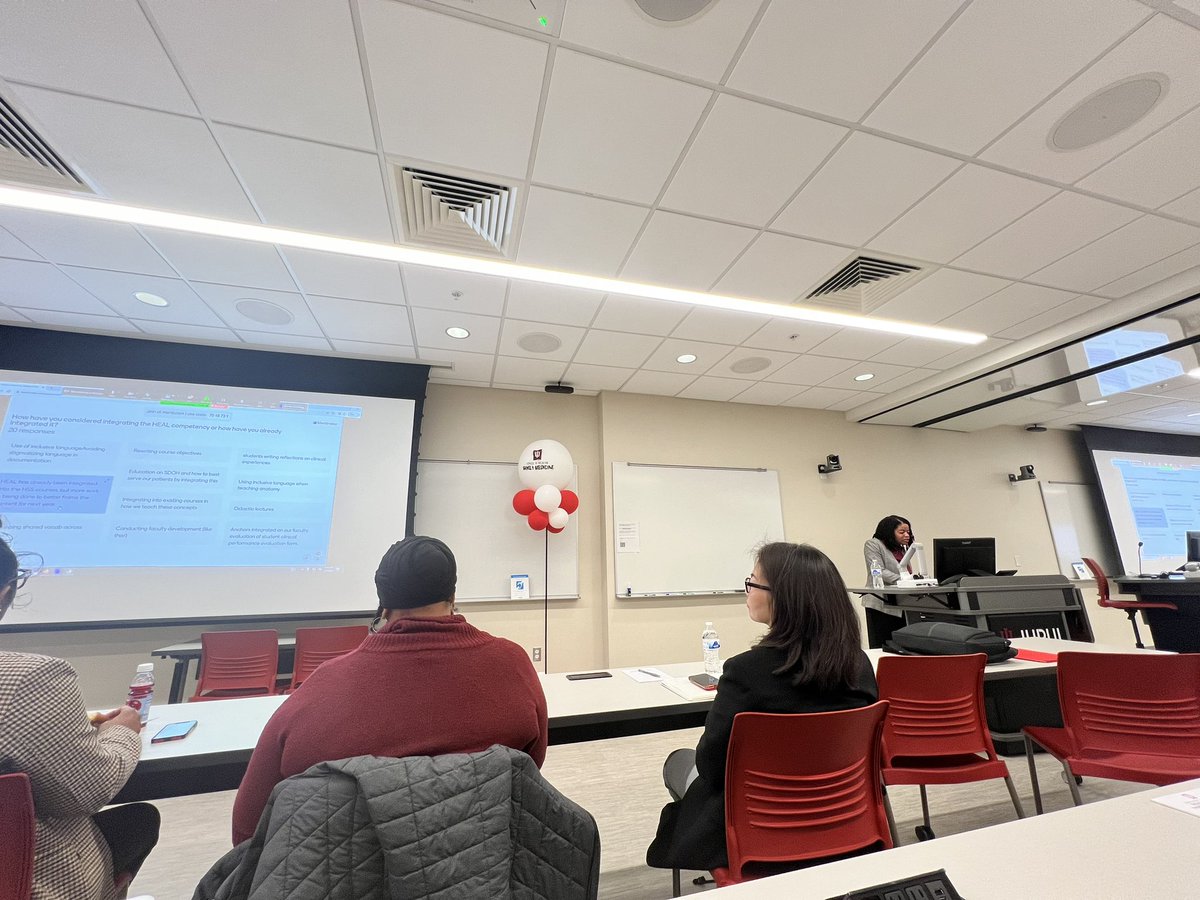 We had the pleasure of attending the talk by Dr. @TracieAddy on “Integrating the HEAL Competency into the Curriculum” as part of the Academy of Teaching Scholars by @IUMedSchool FAPD💥Lots of learning and inspiring ideas to promote #HealthEquity ‼️#MedTwitter @brentbagley