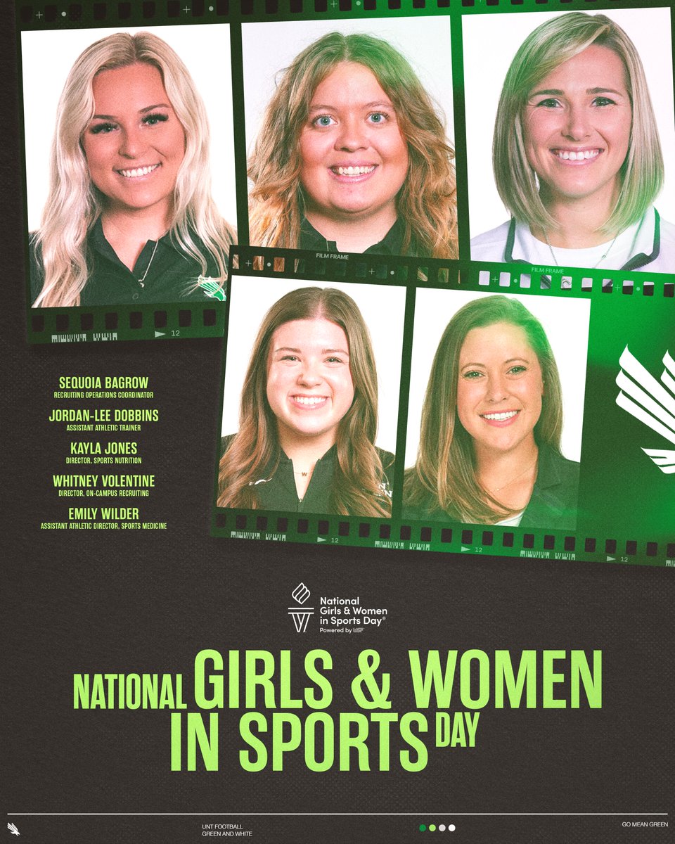MeanGreenFB's tweet photo. Happy National Girls and Women in Sports Day!

We are proud to highlight the talented and dedicated women of our team.

#GMG🦅| #NGWSD https://t.co/b1BRxPW3zF