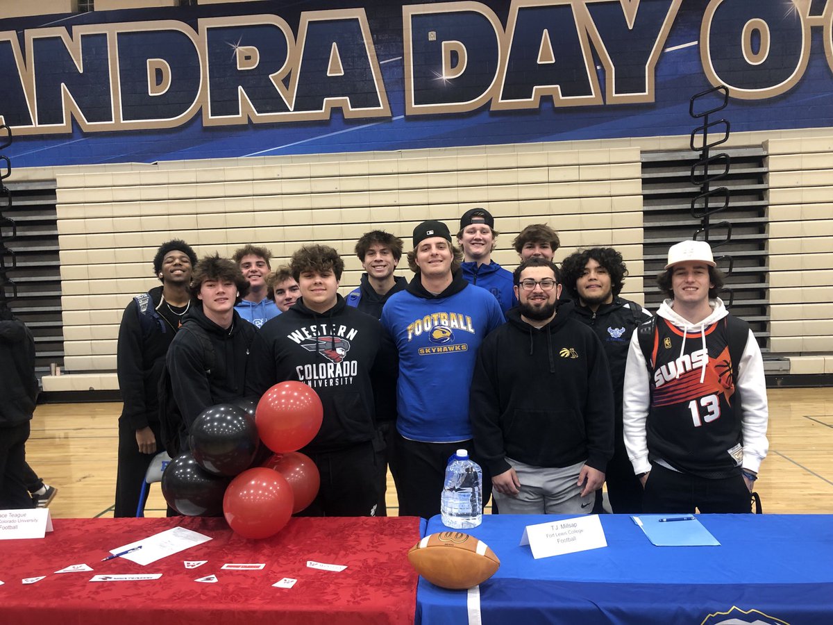 Congrats to ⁦@Tjmillsap72⁩ and ⁦@TraceTeague68⁩ signing their NLI today! ⁦@RMAC_SPORTS⁩ is getting a couple of studs joining their conference! 🏈 ⁦@oc_football⁩