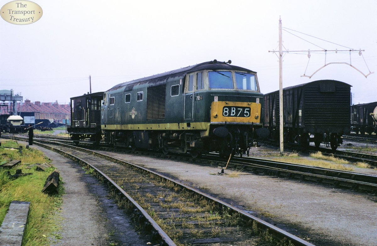 Image found in our latest book, 'Hydraulic Memories' compiled by Roger Geach. shorturl.at/aopIY

'This locomotive will always be remembered as the last Hymek to remain in service sporting green with small yellow panel livery.' 

#transporttreasury #ukrailscene #trains