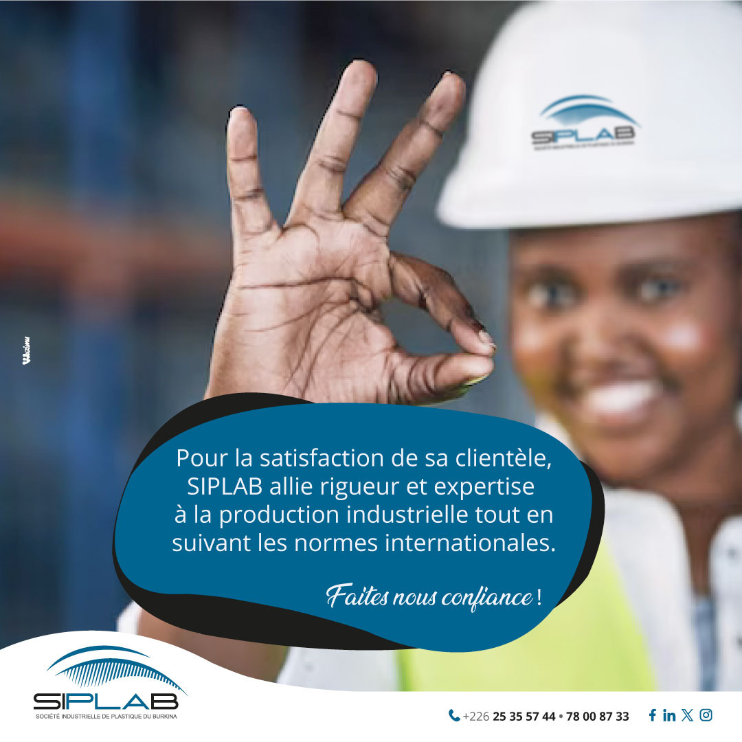 siplabbf's tweet photo. Pour la satisfaction de sa clientèle, SIPLAB allie rigueur et expertise à la production industrielle tout en suivant les normes internationales.
Faites nous confiance !

#siplab
#Plastique https://t.co/csRCOJ9iV2