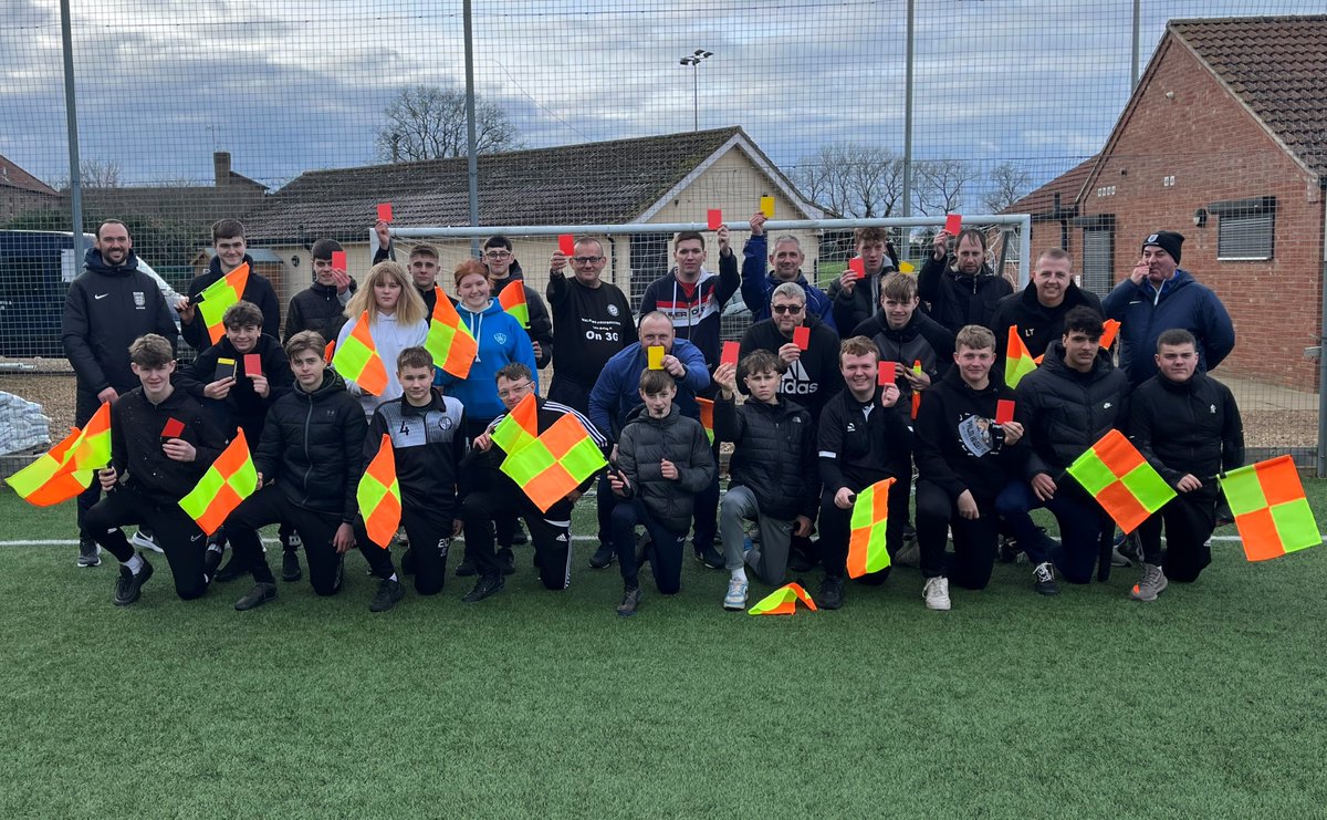 NorfolkCountyFA's tweet image. Last week, we delivered an FA Referee Course to 26 budding match officials in Heacham.

The Course introduced The Laws of the Game as well as the knowledge, skills and attributes required to operate safely and effectively in grassroots football. #NorfolkFootball ⚽