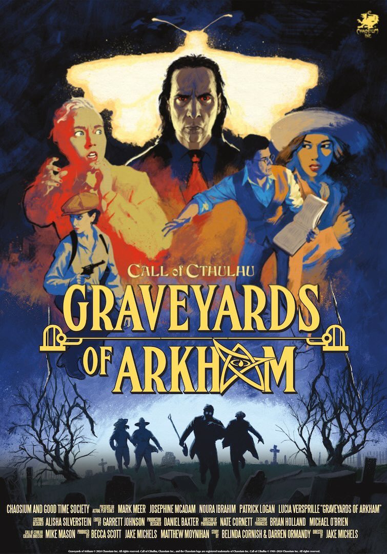 Mark Meer (@mark_meer) on Twitter photo 🪦GRAVEYARDS OF ARKHAM premieres Wed Feb 7 at 6:30pm PT/9:30pm ET on twitch.tv/chaosiuminc
💀<a href="/Chaosium_Inc/">Chaosium</a> & <a href="/goodtimesociety/">Good Time Society</a> present a new #CallOfCthulhu stream with me as Keeper, plus <a href="/nouralogical/">Noura Ibrahim</a> <a href="/JCVIM/">Joséphine McAdam</a> <a href="/seersword/">Seersword - Sina Una</a> & Patrick Logan!
🎨 Poster by Ossi Hiekkala
#rpg #ttrpg 🪦GRAVEYARDS OF ARKHAM premieres Wed Feb 7 at 6:30pm PT/9:30pm ET on twitch.tv/chaosiuminc
💀<a href="/Chaosium_Inc/">Chaosium</a> & <a href="/goodtimesociety/">Good Time Society</a> present a new #CallOfCthulhu stream with me as Keeper, plus <a href="/nouralogical/">Noura Ibrahim</a> <a href="/JCVIM/">Joséphine McAdam</a> <a href="/seersword/">Seersword - Sina Una</a> & Patrick Logan!
🎨 Poster by Ossi Hiekkala
#rpg #ttrpg