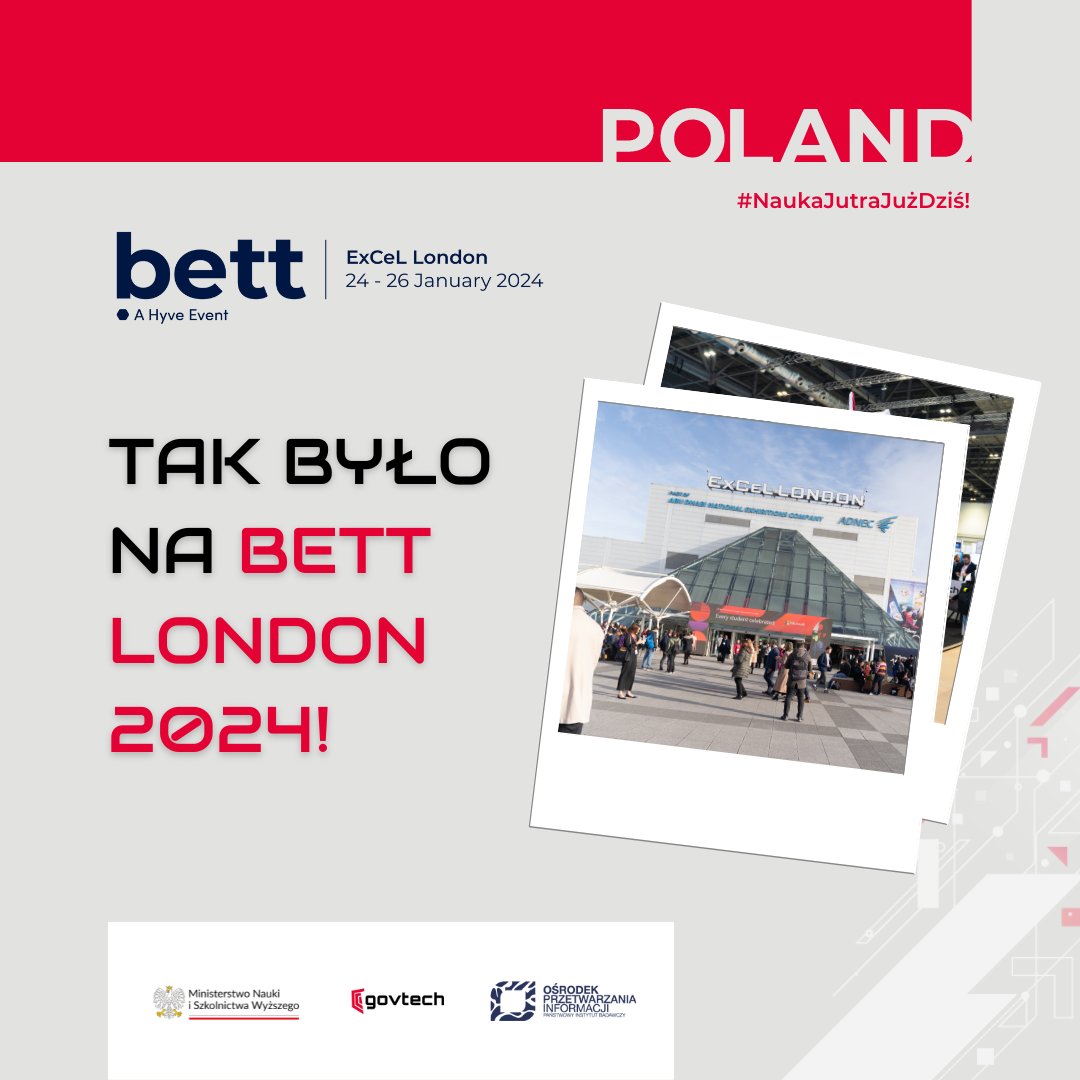 🤝🇵🇱Polska strefa na <a href="/Bett_show/">Bett Global</a>'24 to kilkadziesiąt rodzimych innowacji technologicznych oraz dziesiątki inspirujących spotkań, dzięki którym możliwości współpracy międzynarodowej nauki, biznesu i sektora publicznego są jeszcze szersze! 🌍

ℹ️ Więcej na: centrumgovtech.pl/aktualnosci/10…