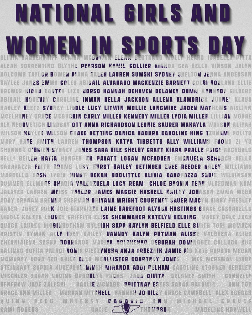 Happy National Girls &amp; Women in Sports Day to all of our Herd!

Today and everyday we celebrate all of the women in our athletic community who continue to inspire and empower the next generation 💜 

#IntoTheStorm ⛈️ | #HornsUp 🤘| #NGWSD