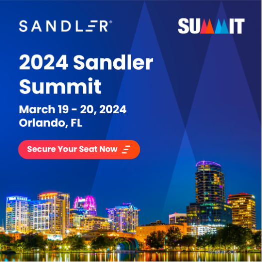 SandlerTrainer's tweet photo. Join us at the 2024 Sandler Summit in Orlando on March 19-20. Learn from the industry’s top minds, make connections, and get exclusive insights from our CEO, Dave Mattson. It's time to take your sales game to the next level!

Secure your seat now: https://t.co/3kUWKwLNTN https://t.co/k4tlWrgm3Z