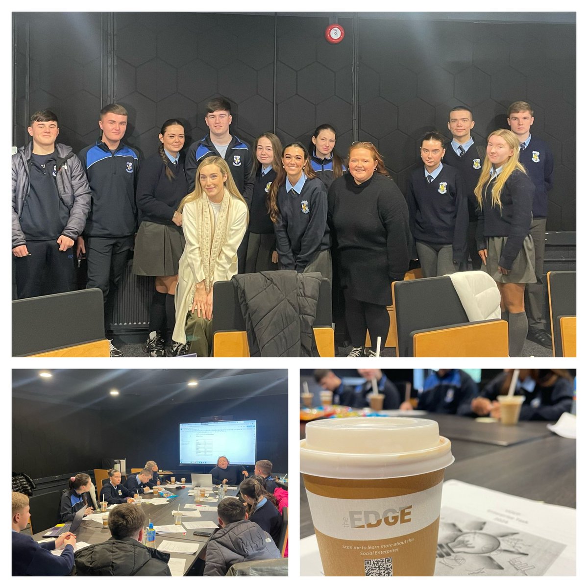 Our LCA5s were lucky to be invited to <a href="/coffeeattheedge/">coffee@TheEdge / The County Fare</a> by local giant in the community, Amy Keatinge, for a master class in social enterprise. They are now fully prepared to take on their mini company! Thanks to Amy for the expertise and the coffees and treats too! <a href="/TheEdgeDublin/">TheEdgeDublin</a>