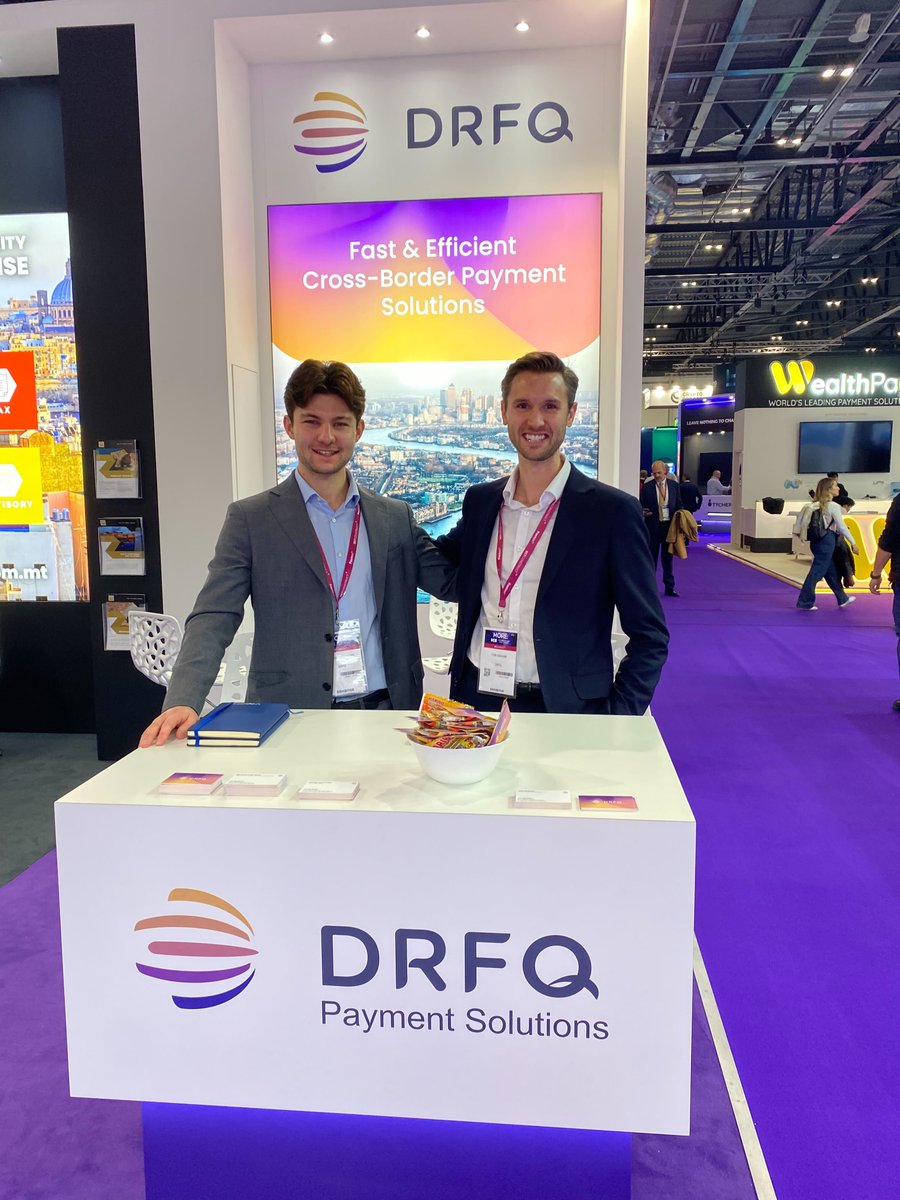 DigitalRFQ's tweet image. Catch the DRFQ team at #ICELONDON2024! Dive into all things Cross-Border Payments and Remittance at stand N9-411. Don't miss out! 🚀💰

#DRFQteam #ICELONDON #CrossBorderPayments #Remittance #Fintech #Finance #Networking #Innovation #Payments