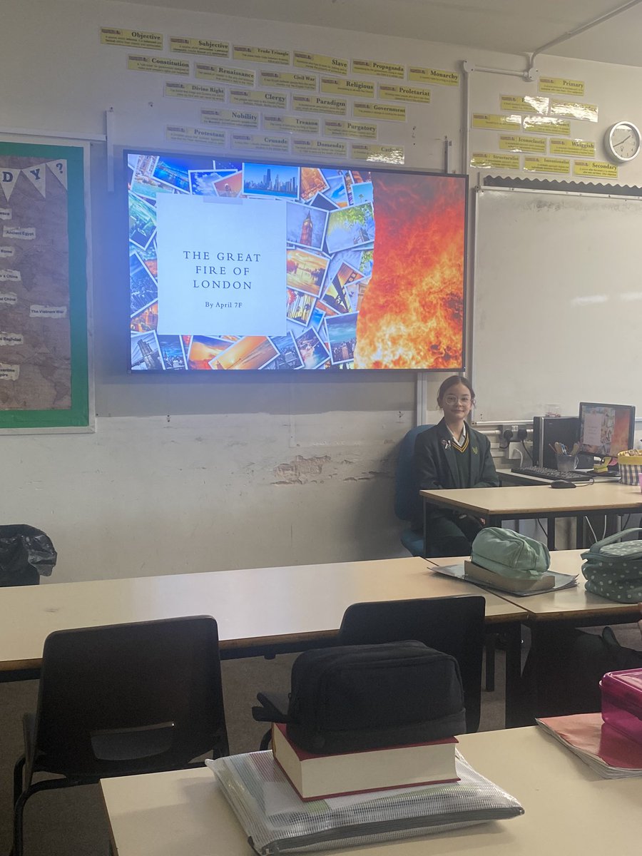 NWSGHistory's tweet photo. Two fab presentations from our @NewsteadWood Year 7 members today- thank you Tripti and April! #WeAreNewstead https://t.co/ZAZ9S4O2NZ