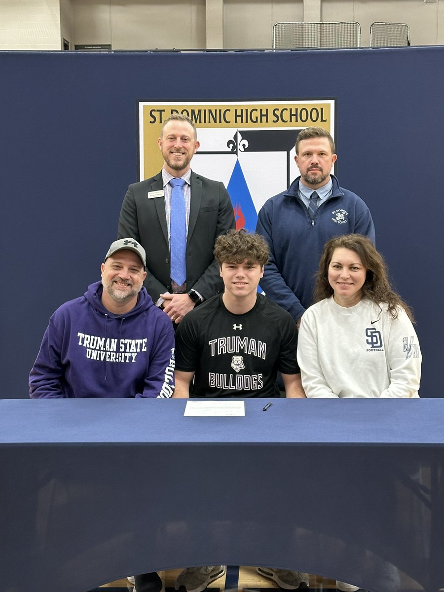 Congratulations to Connor Beerman on signing his #NLI to play football at Truman State University. <a href="/SDAll_In/">St. Dominic Football</a>