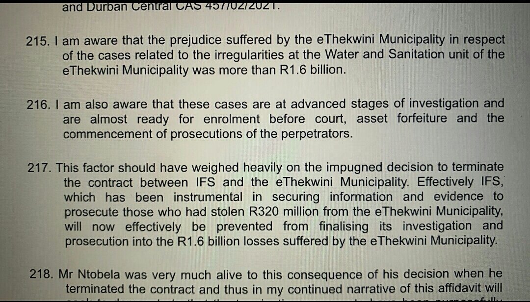 NEWS: The Zandile Gumede corruption trial could collapse after the ANC-run eThekwini municipality terminated the services of IFS, the forensic company that gathered the crucial evidence that got the former Mayor, former city manager, Sipho Nzuza, and others, in the dock. The
