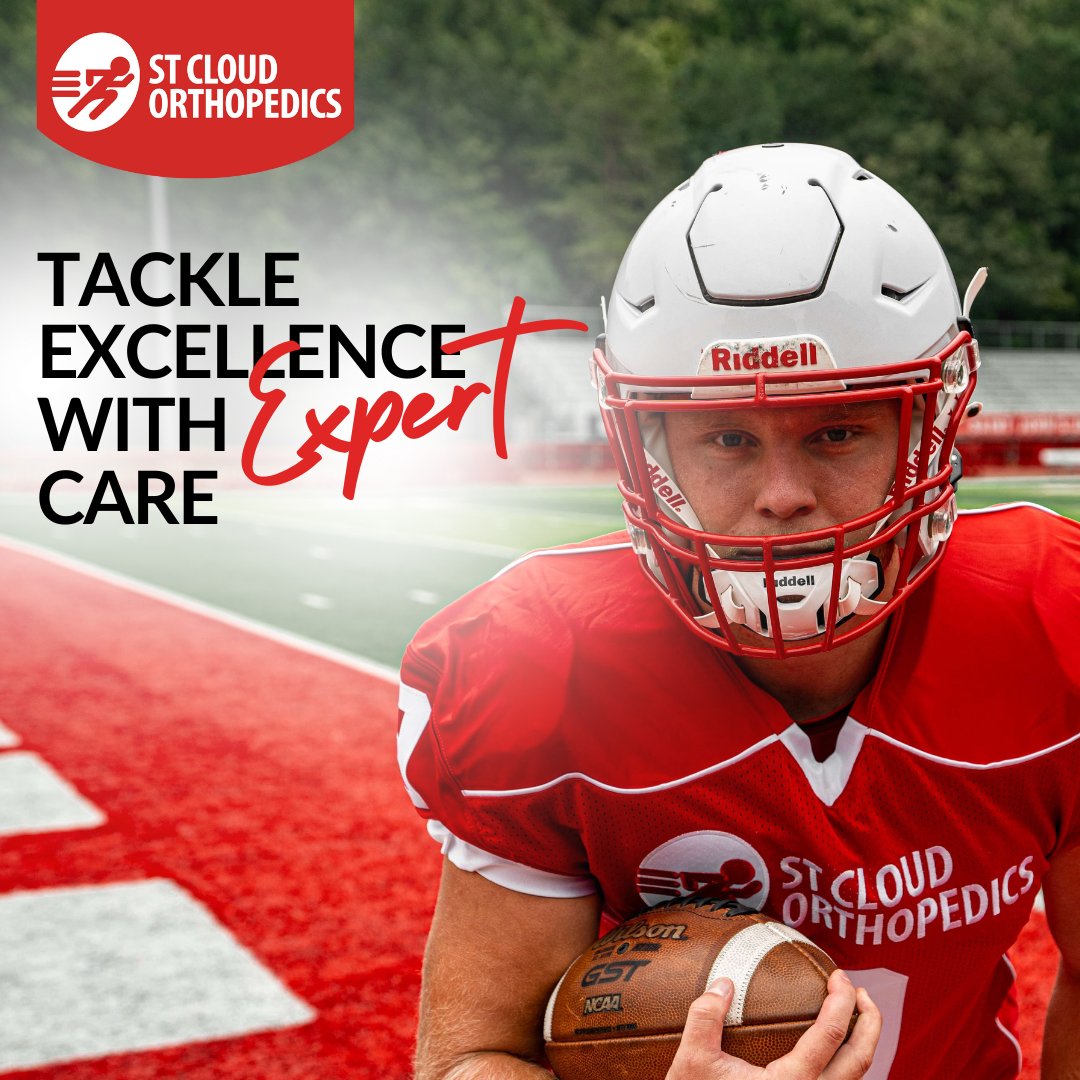 At St. Cloud Orthopedics, we're here to support every play, every stride. Our team is dedicated to providing top-notch orthopedic care, so you can give your best on the field. Let's tackle greatness together! 🏈 #LiveBetter #ExpertCare #Football #ChooseSCO