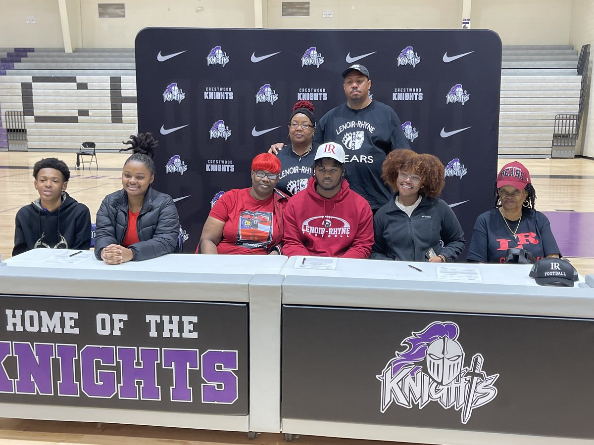 Crestwood Knights Football (@cwoodfootball96) on Twitter photo CONGRATS to our guys on signing today. <a href="/Javi8n/">Eugene</a> (DL) will be going to Lenoir-Rhyne, <a href="/11Zgotgame/">Azarian Yates</a> (RB) will be going to North Greenville University, and <a href="/nunaman06/">Jenoryen βNunaβ Gleaton</a> (LB) will be going to NC Wesleyan. We are proud of you all, go be great!! #ShieldsUp #TheKnightWay π‘οΈβοΈβοΈ CONGRATS to our guys on signing today. <a href="/Javi8n/">Eugene</a> (DL) will be going to Lenoir-Rhyne, <a href="/11Zgotgame/">Azarian Yates</a> (RB) will be going to North Greenville University, and <a href="/nunaman06/">Jenoryen βNunaβ Gleaton</a> (LB) will be going to NC Wesleyan. We are proud of you all, go be great!! #ShieldsUp #TheKnightWay π‘οΈβοΈβοΈ