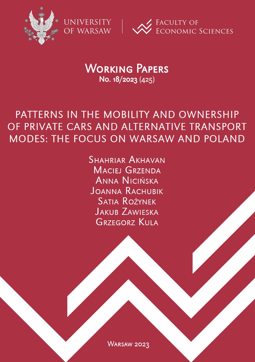 6/6 Read the @EconUW Working Paper 'Patterns in the mobility and ownership of private cars and alternative transport modes: the focus on Warsaw and Poland' by #CoMobility analysts.
wne.uw.edu.pl/application/fi…
#DataDriven #HumanCentered